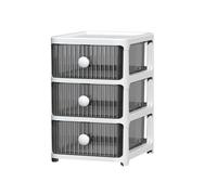 2/3/4 Tier Plastic Storage Small Clear Drawers Tower Unit Home Office Desktop Bathroom School Stationary Make Up Organiser (3 TIER)