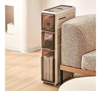 2/3/4 Tier Slim Bathroom Floor Cabinet with 7-Inch rage Unit Rolling Caster Tower Large Capacity for Toilet Paper and Small Items Easy Installation