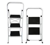 2/3/4 Tread Steel Step Ladder, Portable Step Ladder Foldable Stool with Handrail & Anti-Slip Wide Pedal, Safety Heavy Duty Step Ladder for Household, Home DIY