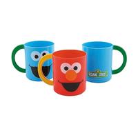 2 3/4" x 3" 8 oz. Sesame Street Elmo & Cookie Monster Plastic Mugs - 12 Pc.