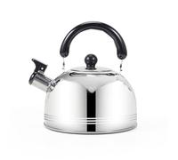 2/3/4L Stainless Steel Kettle with Black Handle, Whistle Pot Teapot for Stove Top Gas Fast Boil Kettle(2L)