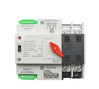 2/3/4P 100A 110V/220V Mini ATS Automatic Transfer Switch Selector Switch Dual Power Switch PV Solar DIN Rail(2P,220V)
