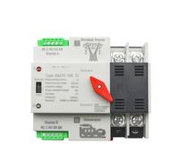 2/3/4P 100A 110V/220V Mini ATS Automatic Transfer Switch Selector Switch Dual Power Switch PV Solar DIN Rail(2P,220V)