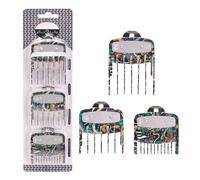 2/3/4Pcs Barber Grade Stainless Steel Clipper Comb Attachments Professional Hair Trimmer Guide Combs Kit Haircutting Tools(Green 3pcs)