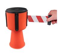2/3/5/10 m Retractable Traffic Cone - Hazardous Caution Tape, Cone Barrier Tape for Blocking Traffic and Pedestrian Areas(A,3M/9.8FT)