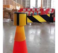 2/3/5/10M Cone-Mounted Retractable Belt, Cone Barrier Retractable Topper for Traffic Cone,Hazardous Caution Tape(B,5M/16FT)