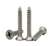 2/3/5pcs/lot Pure Titanium TA2 Gr2 M3 M4 M5 M6 Cross Flat Countersunk Head Self-tapping Wood Screw GB846(2pcs M6x40)