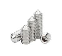 2/3/5pcs M6 M8 M10 M12 Hex Hexagon Socket Pointed Set Screw Cone Point Grub DIN914 GB78 304 Stainless Steel(25mm,M12-2pcs)
