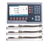 2 3 Axis Digital Readout Dro BIG LCD 13 Languages Display With 5U 5V Linear Scales For Milling Machines, Linear Digital Readout Precision and Muti-Function,Grey-3 axis dro set