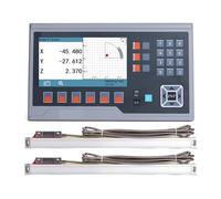 2 3 Axis Digital Readout Dro BIG LCD 13 Languages Display With 5U 5V Linear Scales For Milling Machines, Linear Digital Readout Precision and Muti-Function,Grey-2 axis dro set