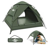 2-3 Man Tent, Pop Up Camping Tent Waterproof, Double Layer Dome Tents with Removable Outer Tarp, Pop Up Tents for Hiking, Outdoor, Backpacking