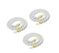 2/3 Pack 1.2m/3.9Ft Stanchion Rope Twisted Barrier Rope for Queue Control Crowd Management Hotel & Event Use (4ft Size 3pc Color Options)