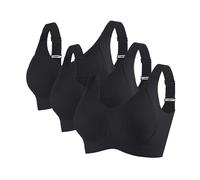 2/3 Pack Bras for Women Non Wired Seamless Bras Women Comfortable Ribbed Bralettes Sports Bra Soft Support Lift Full Coverage Bralettes Everyday Plus Size Bra with Adjustable Padded