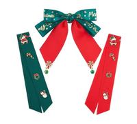 2/3 Piece Set 15 x 14/17 x 6 mm Lapel Pin Bow Brooch for Women Christmas with Deer Shaped Enamel Santa Tree Pendant