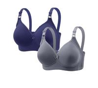 2/3 Pieces Women's Everyday Bra UK Push Up Wireless Bralette Seamless Bras Full Coverage Support Bralettes Non-Padded Brassiere Adjustable Straps Underwear Ladies Comfortable Lingerie for Yoga Daily