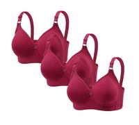 2/3 Pieces Women's Everyday Bra UK Push Up Wireless Bralette Seamless Bras Full Coverage Support Bralettes Non-Padded Brassiere Adjustable Straps Underwear Ladies Comfortable Lingerie for Yoga Daily