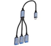 2/3 Port Type C Hub Charging Data Transfer Cable Phone Adapter USB Adapter Type C Splitter Charging Cable