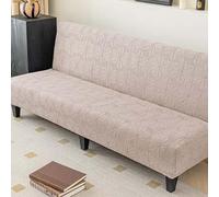 2-3 Seat Slipcover for Futon Sofa Bed Stretchable Non-Slip Foldable Couch Protector Armrest-Free Design (D 120-155cm) - & Easy to Clean