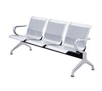 2-3 Seat Waiting Room Bench with Armrests Airport Reception Seating Office Guest Chairs Comfortable Reception Chairs for Hospitals & Banks