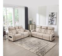 (2+3 Seater, Beige) Capri Electric Recliner 1+2+3 Seater Sofa Set