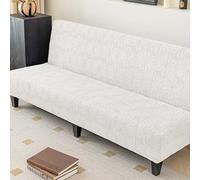 2-3 Seater Sofa Cover No Armrest Stretchable Futon Slipcover for Sofa Bed Anti-Slip Foldable Fits 150-190cm Protection Easy Care