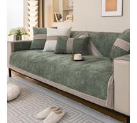2-3 Seater Sofa Cover with Non-Slip Backing Cat-Proof Couch Protector for 1/2/3 Seater Sofas Green 70x210cm - Stylish & Durable Furniture Shield