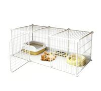 2/3 Tier Large Cat Cage, Cat Cages Indoor Larges with Cats Toilet,Indoor Cats Enclosure with Hammock, Bowl, Detachable Metal Wire Crate Kennel for Small Animal (H-105x45x35cm)