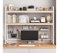 2/3-Tier Over Desk Shelf Organizer, Desktop Bookcase for Dorm, Office, Home - Multipurpose