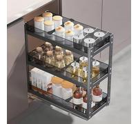 2/3 Tier Pull Out CabinetSliding Basket Drawer for Pantry Damped Rail System Kitchen & Bathroom Storage Solution Space-Saving Cabinet