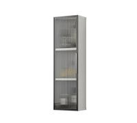 2/3 Tier WallMounted Bathroom Cabinet with Single Door Metal Makeup Organizer for Bedroom Kitchen & Bathroom SpaceSaving Storage Over The Toilet (75cm/29.5in)