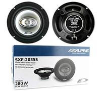 2 3-way coaxial speakers compatible with ALPINE SXE-2035S 20.00 cm 200 mm 8" 45 watt rms 280 watt max impedance 4 ohm 90 db spl car porter, per pair