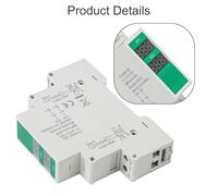 2/3-Way DIN Rail Mount DC Voltage Meter, 11V-310V LED Digital Display Voltmeter for Industrial Control Panels - Plastic Housing, 90×18 mm(TOVME-3D)