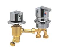 2/3 Way Solid Brass Mixer Tub Tap, Cold & Hot Water Shower Diverter Valve, Hole Distance 10cm/12.5cm (3 Way,10cm)