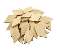 2.3"x1.34" Wood Diamond Shape Unfinished Wood Mosaic Tile - 30 pcs