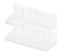 (2-3 Years (6-8.5), White) Kids Unisex Pack Of 12 Ankle School Cotton Socks