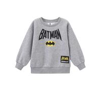 (2-3 Years, Black/Yellow) Batman Boys Crew Logo Brushed Back Crew Neck Sweatshirt