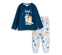 Bluey Blue Family Long Sleeve Long Leg Pyjama Set | Unisex Kids Sleepwear Featuring and Bingo | Crew Neck Cartoon PJs for Bedtime Merch - 2-3 Years