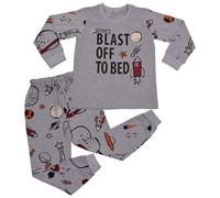 Kids Boys Rocket Spaceship Blast Off Grey - PJS 157 Grey._2-3