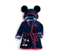 (2-3 Years, Navy Blue Mickey) Kids Boys Girls Hooded Bathrobe Mickey Minnie Dressing Gown Sleepwear Nightwear Pajamas