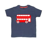 2-3 Years | Navy | Children's T-Shirt | London Bus ONLY | Red - White Print