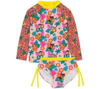 Paw Patrol Swimsuit for Girls | Toddler Children 2 Piece Long Sleeve T-Shirt Bikini Bottoms Pink Animal Print Swim Costume | Skye Marshall Everest