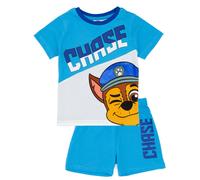Paw Patrol Boys Pyjama Set | Kids Chase Short-Sleeve T-Shirt and Shorts PJs Bundle | Blue Hero Nightwear for Children | Short Leg & Short Sleeve Loungewear Pajama Gift