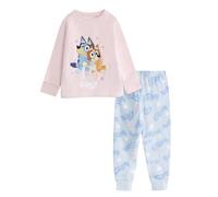 (2-3 Years, Pink) Bluey Girls Character Long-Sleeved Long Pyjama Set