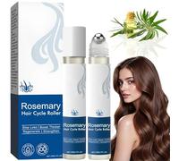 2 * 30ml Organic Rosemary Hair Growth Serum Roll On,Rosemary Oil for Hair Growth & Scalp Care,Rosemary Oil Roller,Rosemary Ha-ir Oil to Nourish Roots,Scalp Care Essence,Hai-r Gro-wth Serum Roll On