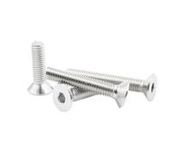 2-30pcs M2/M2.5/M3/M4/M5/M6/M8 Stainless Steel Countersunk Hexagon Socket Machine Screws, M2x25mm(30pcs)