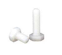2-30PCS M8 M10 M12 White Nylon External Hex Head Knurled Plastic Bolt For Insulation Use Screws(M8x15 30pcs)