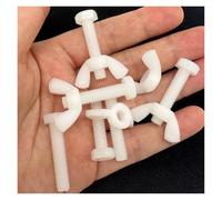 2~30sets M3 M4 M5 M6 M8 M10 M12 White Outer Hexagonal Nylon Screws Butterfly Nuts Metric Insulated Plastic Bolts Combination Set Accessories(M8x30mm-10 sets)