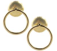 2.32 Inches Brass Pulls Ring 2Pcs, 1.53 Inch Base Gasket, Clip Mount
