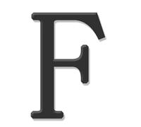 2.35" 3" Inch Acrylic Black House Numbers for Outside, Self Adhesive Number Stickers for Mailbox, Home Address Signs for House, for Mailboxes Cars Door Window Sign House Apartments(F,6 cm)