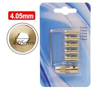 2 353 174 055 7pc Brass Collet Mini Drill Chucks for Hand or Electric Drills, Compatible with Various Rotary Tools (4.05mm)